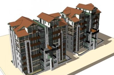 Sketchup住宅模型|多层住宅,古典风格-BIM建筑网