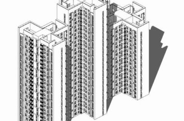 Sketchup住宅模型|高层住宅,现代风格-BIM建筑网
