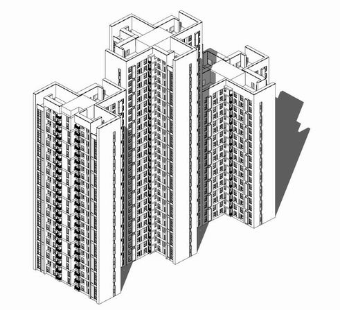 Sketchup住宅模型|高层住宅,现代风格 Sketchup住宅模型|高层住宅,现代风格