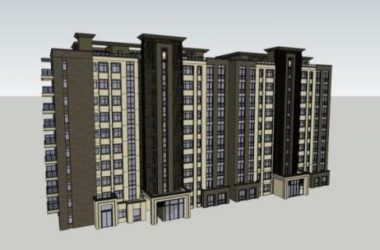 Sketchup住宅模型|高层住宅,现代风格-BIM建筑网