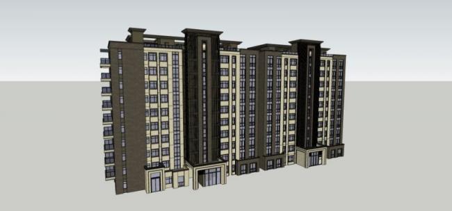 Sketchup住宅模型|高层住宅,现代风格 Sketchup住宅模型|高层住宅,现代风格