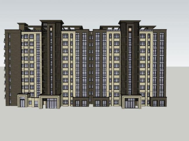 Sketchup住宅模型|高层住宅,现代风格 Sketchup住宅模型|高层住宅,现代风格