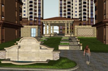 Sketchup住宅模型|高层住宅,坡屋顶,西班牙古典风格-BIM建筑网