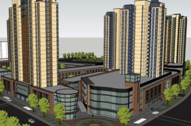 Sketchup住宅模型|高层住宅,底层商铺,大型商业,现代风格-BIM建筑网