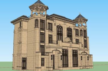 Sketchup住宅模型|多层住宅,古典风格-BIM建筑网