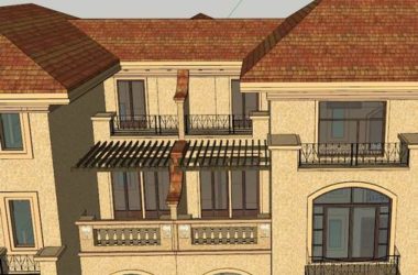 Sketchup住宅模型|多层住宅,居民楼,古典风格-BIM建筑网