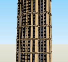 Sketchup住宅模型|超高层住宅,古典风格-BIM建筑网