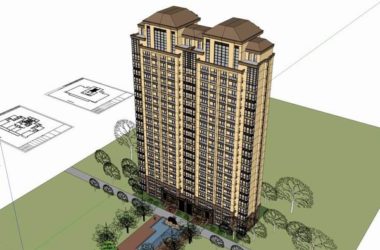 Sketchup住宅模型|高层住宅,古典风格-BIM建筑网