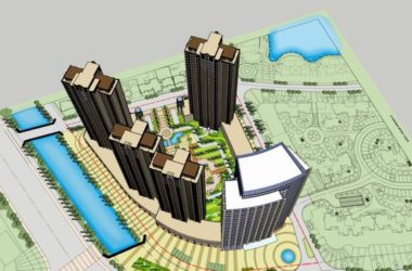 Sketchup住宅模型|高层住宅,办公楼和沿街商业,现代风格-BIM建筑网
