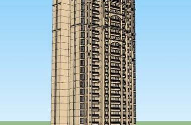 Sketchup住宅模型|超高层住宅,现代风格-BIM建筑网