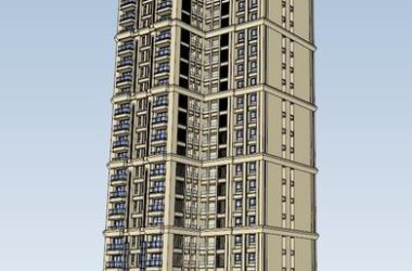 Sketchup住宅模型|高层住宅,古典风格-BIM建筑网