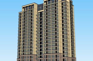 Sketchup住宅模型|高层住宅,现代风格-BIM建筑网