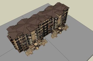 Sketchup住宅模型|多层住宅,古典风格-BIM建筑网