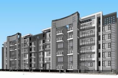Sketchup住宅模型|多层住宅,现代风格-BIM建筑网