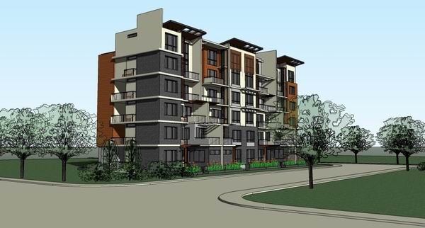 Sketchup住宅模型|多层住宅,现代风格 Sketchup住宅模型|多层住宅,现代风格