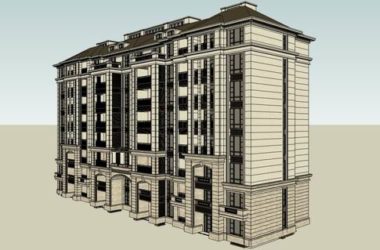 Sketchup住宅模型|多层住宅,古典风格-BIM建筑网