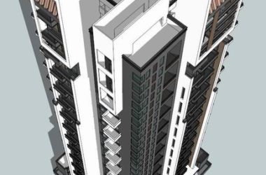 Sketchup住宅模型|超高层住宅,现代中式风格,32层-BIM建筑网