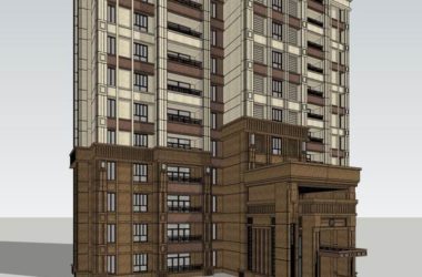 Sketchup住宅模型|超高层住宅,古典风格,33层-BIM建筑网