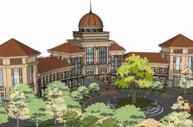 Sketchup景观模型|住宅区的入口及会所的景观规划,古典风格-BIM建筑网