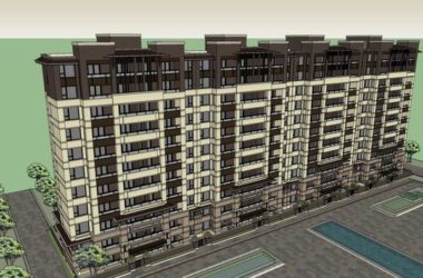 Sketchup住宅模型|多层联排住宅,古典风格,11层-BIM建筑网