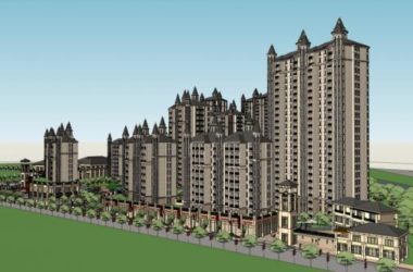 Sketchup住宅模型|高层住宅,商业街,古典风格,29层,欧式小区-BIM建筑网