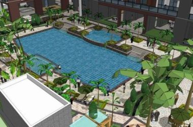 Sketchup住宅模型|高层住宅,底部商业,办公,泳池,现代风格,29层-BIM建筑网