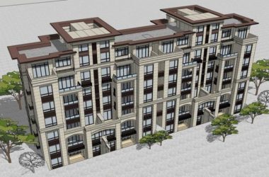 Sketchup住宅模型|多层住宅楼,古典风格,7层-BIM建筑网
