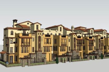 Sketchup商业模型|多层公寓住宅,古典风格-BIM建筑网