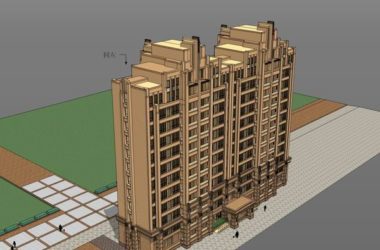 Sketchup住宅模型|高层住宅,古典风格,13层-BIM建筑网