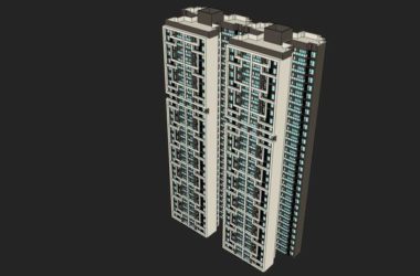 Sketchup住宅模型|高层住宅,现代风格,30层-BIM建筑网