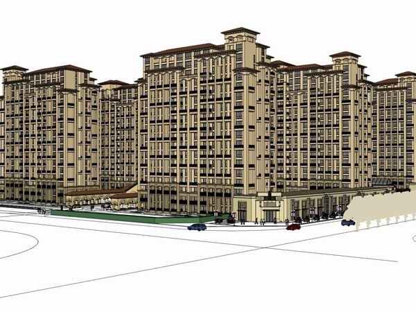 Sketchup住宅模型|高层住宅,现代风格 Sketchup住宅模型|高层住宅,现代风格
