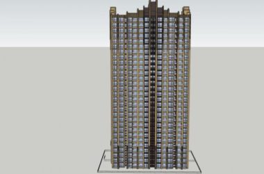 Sketchup住宅模型|高层住宅,古典风格,29层-BIM建筑网