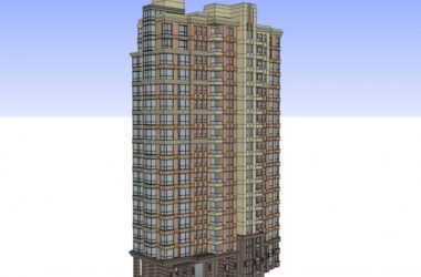 Sketchup住宅模型|高层住宅,古典风格,18层-BIM建筑网