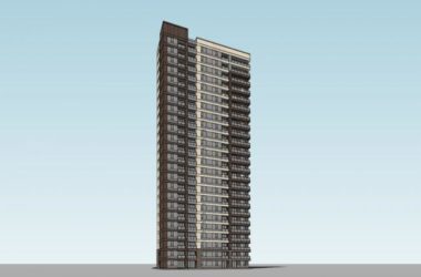 Sketchup住宅模型|高层住宅,现代风格,24层-BIM建筑网