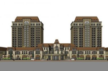 Sketchup住宅模型|高层住宅,沿街商业,商业公寓,古典风格-BIM建筑网