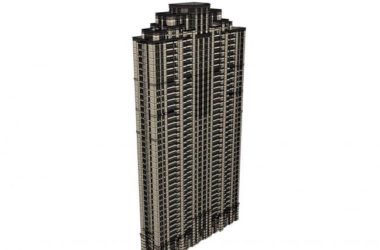Sketchup住宅模型|超高层住宅,古典风格,40层-BIM建筑网