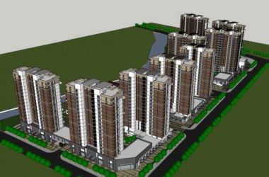 Sketchup住宅模型|高层住宅,底部商业,古典风格,18层-BIM建筑网