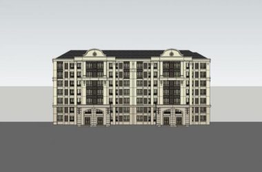 Sketchup住宅模型|多层住宅,古典风格-BIM建筑网