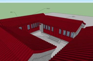 Sketchup古建筑模型|多层四合院,中式风格,古建-BIM建筑网