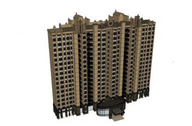 Sketchup住宅模型|高层住宅,古典风格,18层-BIM建筑网
