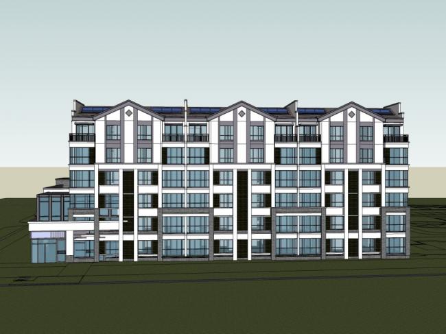 Sketchup住宅模型|多层住宅,现代风格 Sketchup住宅模型|多层住宅,现代风格