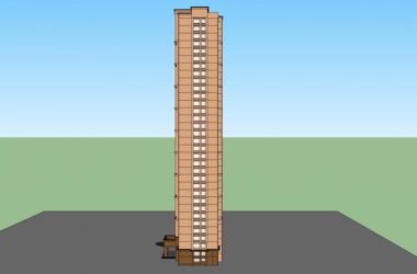 Sketchup住宅模型|高层住宅,现代风格,33层-BIM建筑网