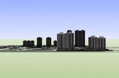 Sketchup住宅模型|高层住宅,现代风格-BIM建筑网