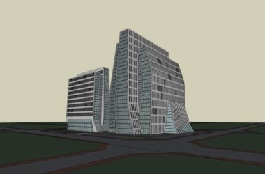 Sketchup办公模型|高层办公楼,现代风格-BIM建筑网