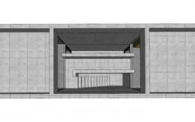Sketchup住宅模型|低层住宅,现代风格,安藤忠雄,住吉的长屋-BIM建筑网