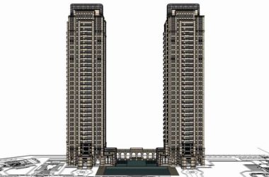 Sketchup住宅模型|高层住宅,会所,古典风格-BIM建筑网