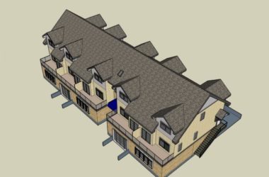 Sketchup住宅模型|多层会所,住宅,古典风格-BIM建筑网