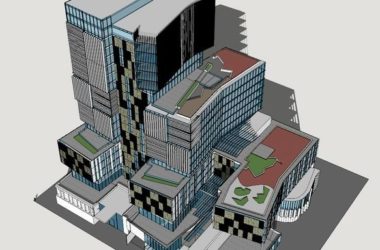 Sketchup综合体模型|多层高层混合,商业中心,综合体,现代风格-BIM建筑网