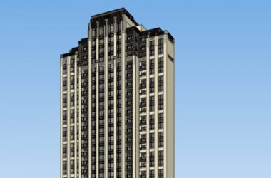 Sketchup住宅模型|高层住宅,古典风格,26层-BIM建筑网