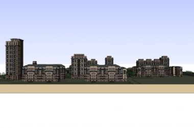 Sketchup住宅模型|高层住宅楼,古典风格,18层-BIM建筑网